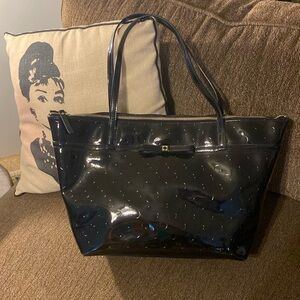 Kate Spade Sophie Camellia Street black patent leather